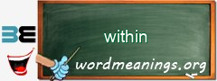 WordMeaning blackboard for within